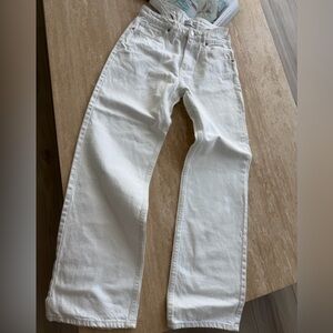 Zara Off-White Denim Pants